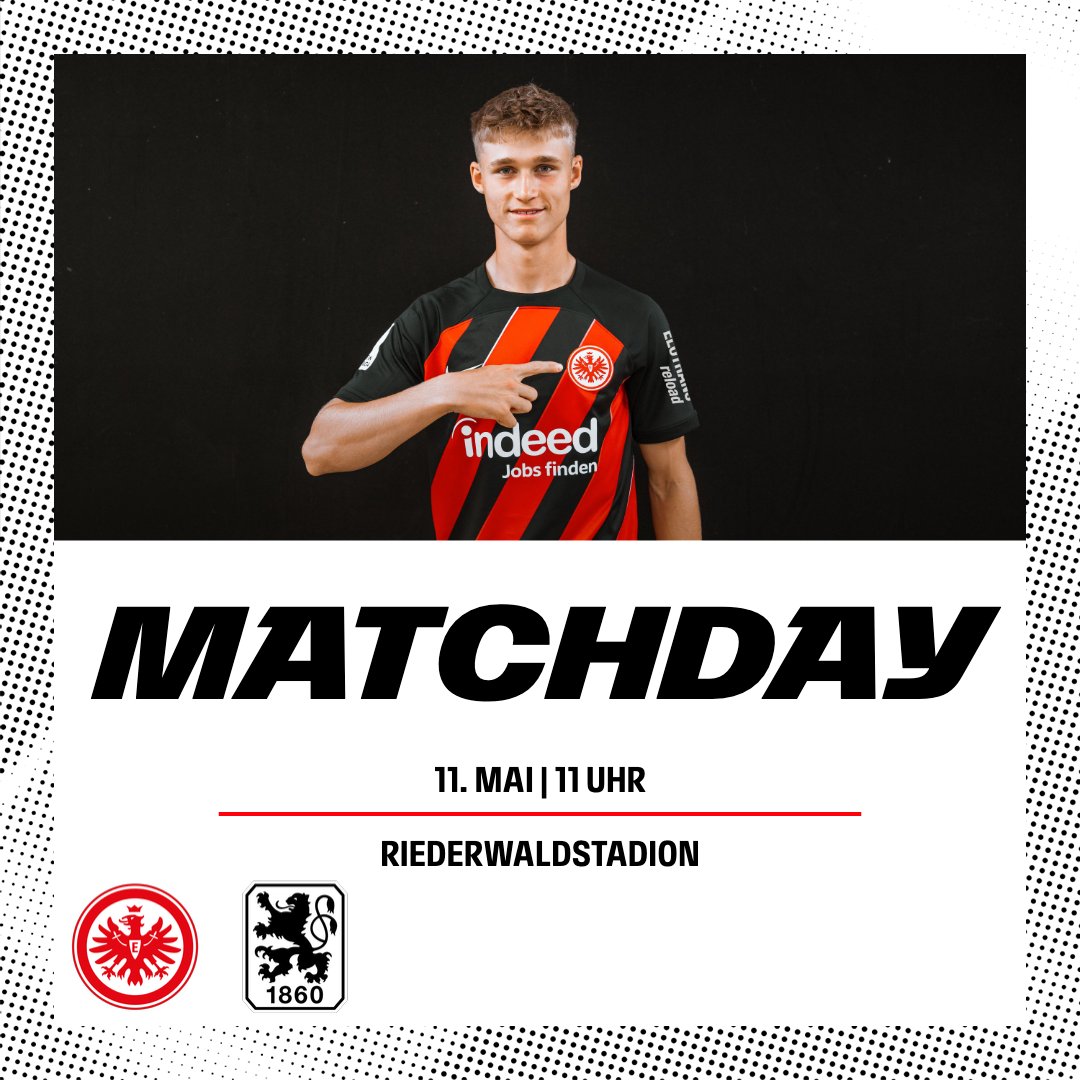 𝐿𝑒𝑡𝑧𝑡𝑒𝑟 𝑆𝑝𝑖𝑒𝑙𝑡𝑎𝑔💥

Ein letztes Mal für die Saison ist die #sgeU19 heute in der A-Junioren-Bundesliga Süd/Südwest gefragt ✊ Nochmal alles geben, Jungs!

#SGE