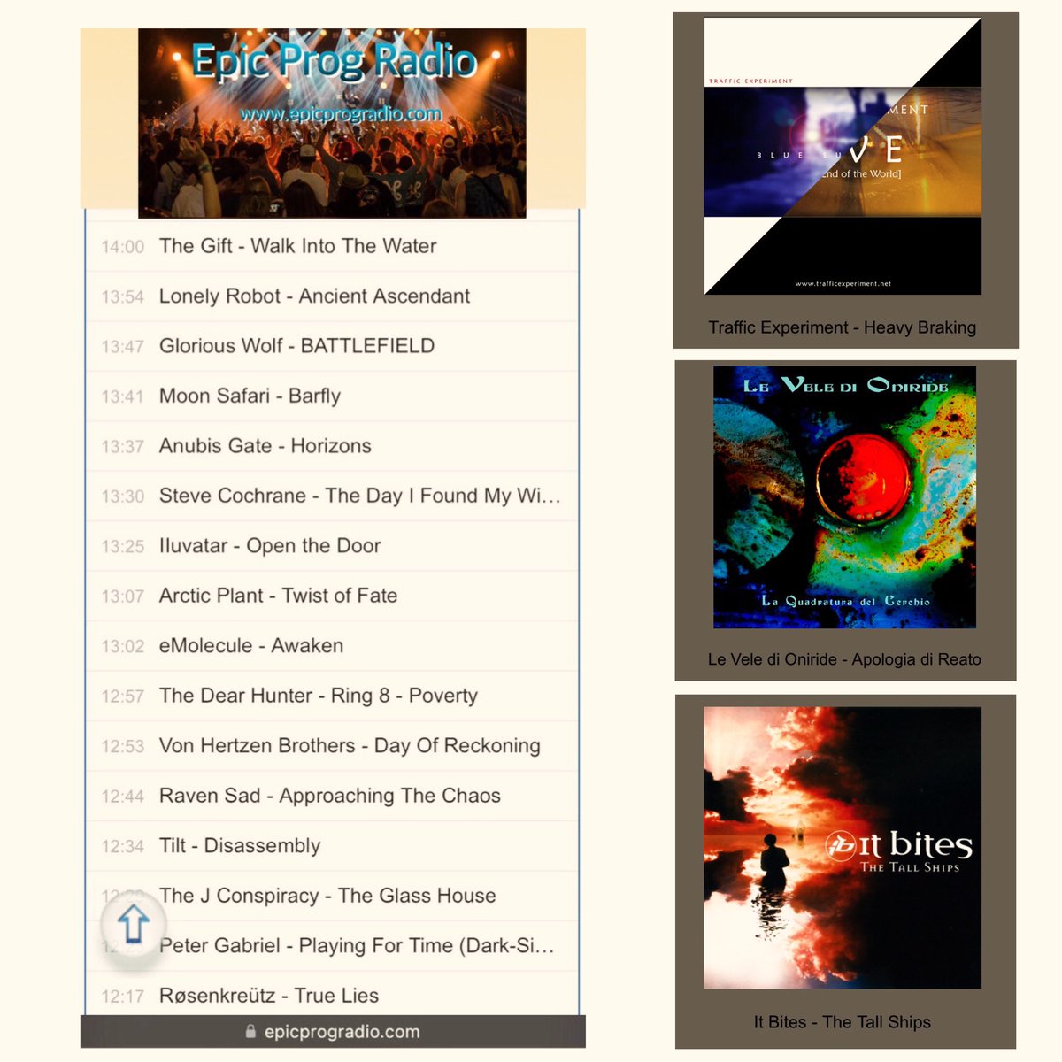 Epic Prog Radio (@epicprogradio) on Twitter photo The music on Epic Prog Radio
WebPlayer:
fra-pioneer08.dedicateware.com:2310/api/links/?t=w…
Follow on facebook, twitter, instagram and threads <a href="/epicprogradio/">Epic Prog Radio</a>
Music submission…. email to epicprogradio@gmail.com
linktr.ee/epicprogradio
#progressiverock #progrock #neoprog #rockprogressif #followers The music on Epic Prog Radio
WebPlayer:
fra-pioneer08.dedicateware.com:2310/api/links/?t=w…
Follow on facebook, twitter, instagram and threads <a href="/epicprogradio/">Epic Prog Radio</a>
Music submission…. email to epicprogradio@gmail.com
linktr.ee/epicprogradio
#progressiverock #progrock #neoprog #rockprogressif #followers