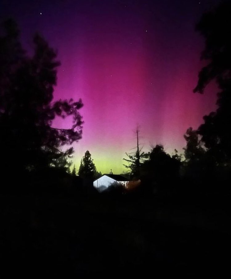 Northern Lights from Sutter Creek, CA. #Auroraborealis