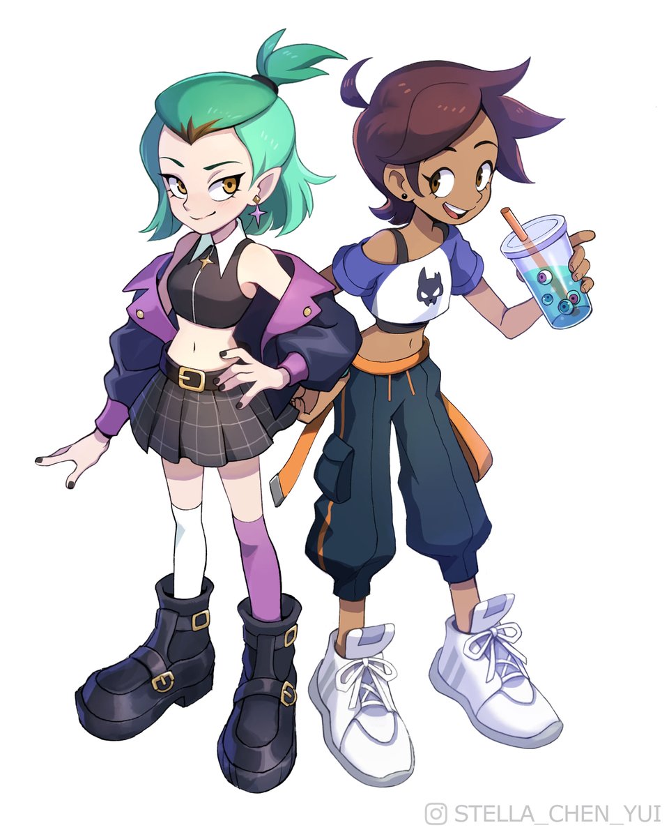 StellaChenYUI's tweet photo. Luz&amp; Amity in their OOTD 💜💙
#TheOwlHouse https://t.co/KUGCevt4sx