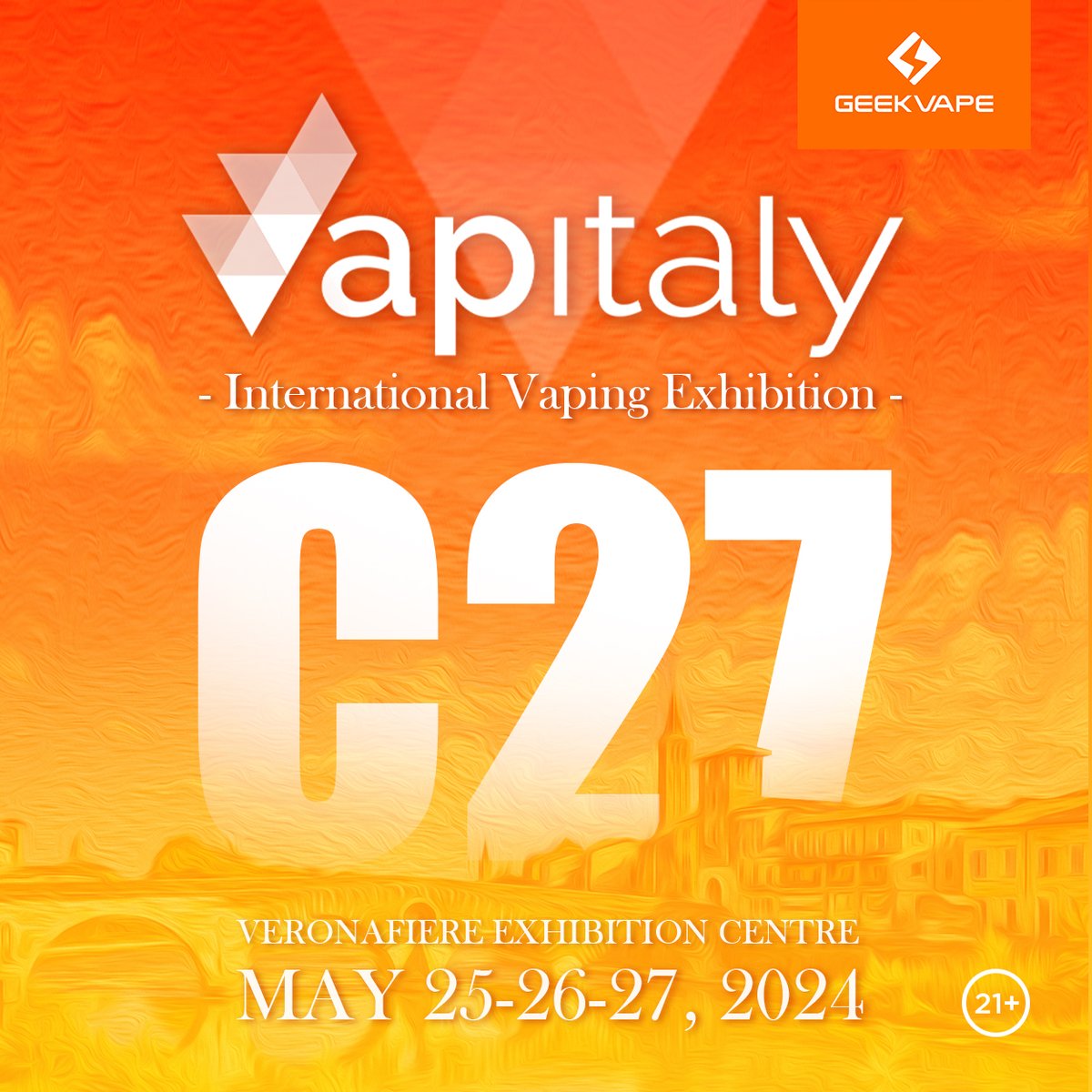 Get ready to ignite your senses at the International Vaping Exhibition! Join us at C27 Booth for an electrifying experience like no other! 🧲Location: Veronafiere Exhibition centre. 🕛Time： 25th - 27th May/2024 #geekvape #geekvp #geekvapetech #InternationalVapingExhibition