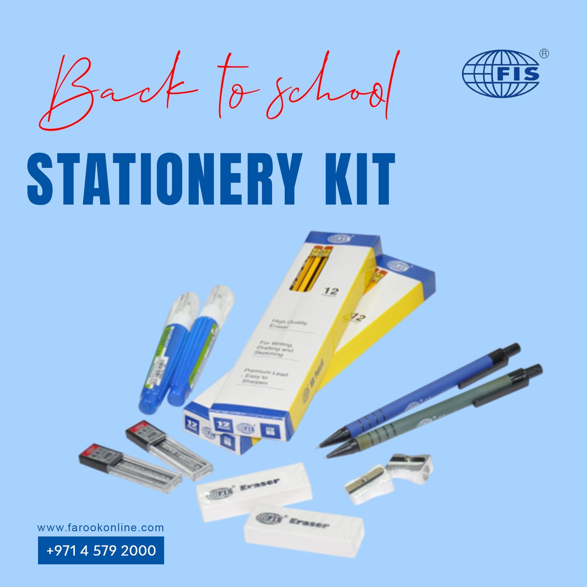 #FISbacktoschoolstationerykit
.
Essential #schoolstationery items in one kit.
.
To buy #stationerykits
farookonline.com/category/stati…

#farook #farookstationery #FIS #stationery #schoolsupplies #schoolstationery #fisschoolkit #backtoschoolstationerykit #schoolkit #orderonline