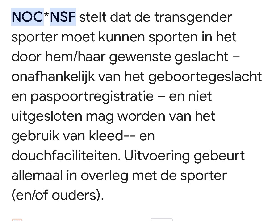 POLITIEK MOET SPORTKOEPEL TERUGFLUITEN

De sportkoepel @nocnsf breekt vrouwensport af en dwingt vrouwen en meisjes om te verkleden en te douchen met jongens en mannen. 

Een aantasting van de privacy & veiligheid van vrouwen & meisjes. 

#SaveWomensSports

nocnsf.nl/media/6903/han…