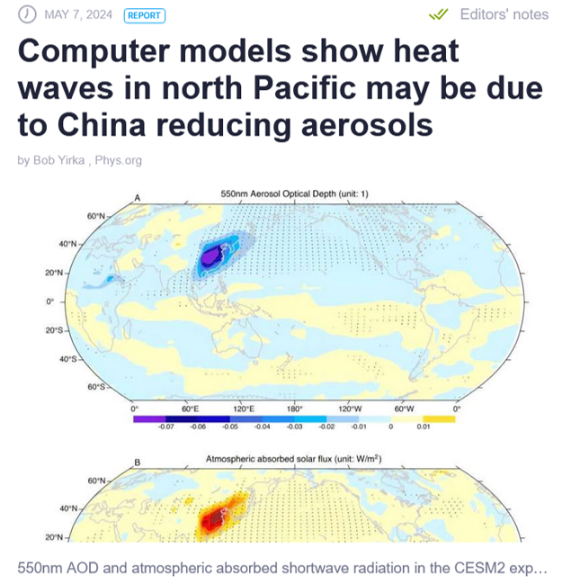 Der Fachmann staunt, der Laie wundert sich. Computermodelle können nicht nur Hitzewellen über die CO2-Konzentration simulieren, sondern auch über den Aerosolgehalt (Luftreinheit). Was kommt als Nächstes, die Modellierung des Einflusses von Wolkenbildung, Sonnenaktivität, Vulkanen…
