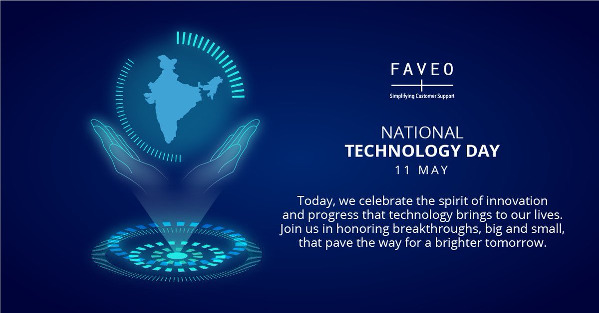 Celebrate the dawn of a new era in customer support this National Technology Day! 
At Faveo Helpdesk, we're at the forefront of revolutionizing the helpdesk experience.

Happy National Technology Day from Faveo Helpdesk!

#faveohelpdesk #customerfirst  #celebration #servicedesk