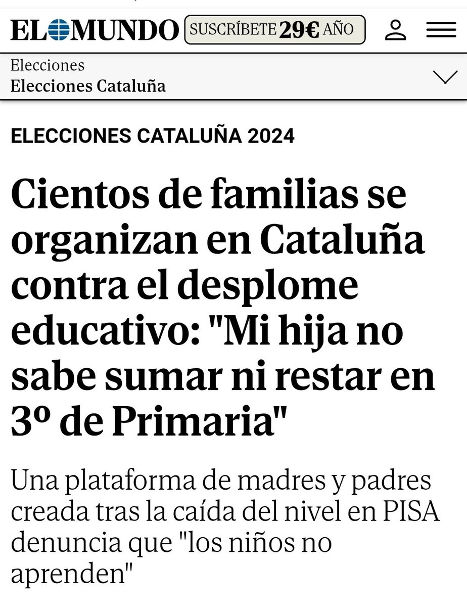 Los gobiernos catalanes utilizan a los niños para hacer su política independentista de mierda Los espían para ver si hablan castellano, los abducen ... La educación de los niños les importa un mojón, cuando Cataluña es la región más atrasada en el informe PIRLS 2021