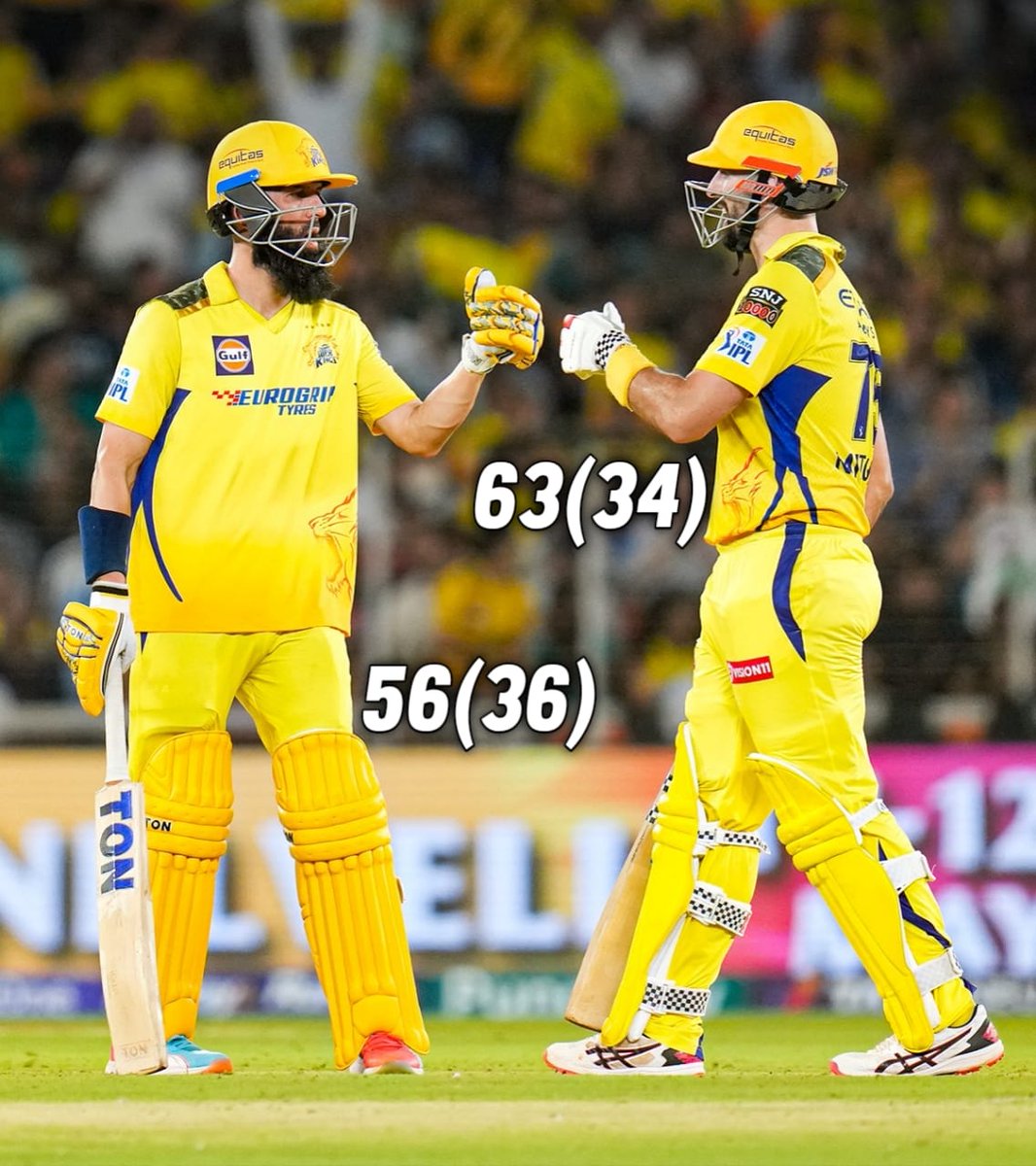 Appreciation post for Mitch - Mo partnership 💛 #WhistlePodu #CSK #GTvCSK 📸 IPL/BCCI