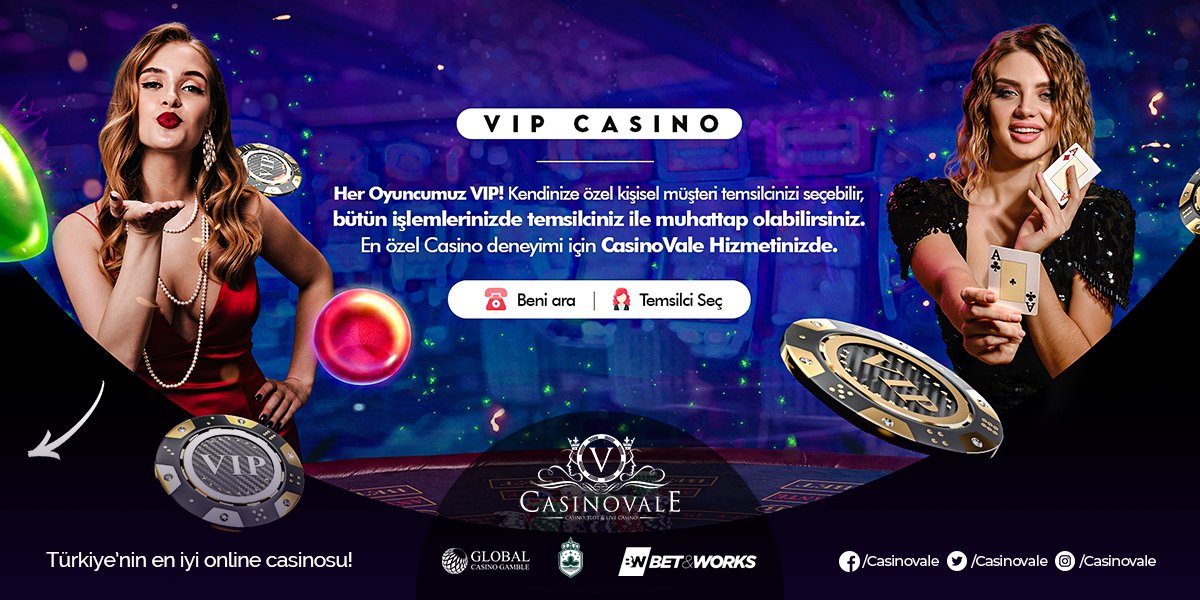 CasinoVale'de tüm duvarları kaldırdık ! 2014'ten bu yana varlığını binlerce VIP üyeler ile sürdüren ender Online Casino sitesinde siz de VIP keyfini 7/24 ilgilenecek özel müşteri temsilcileri ile yaşayabilirsiniz.
