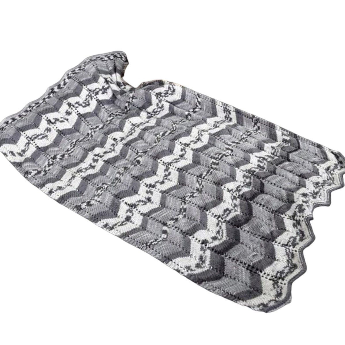 Discover this charming grey chevron hand-knit baby pram blanket on #Etsy! It's a delightful accessory to keep your baby warm. Shop now: knittingtopia.etsy.com/listing/167945… #knittingtopia #babyblanket #handknits #handmade #craftbizparty #MHHSBD #babyessentials