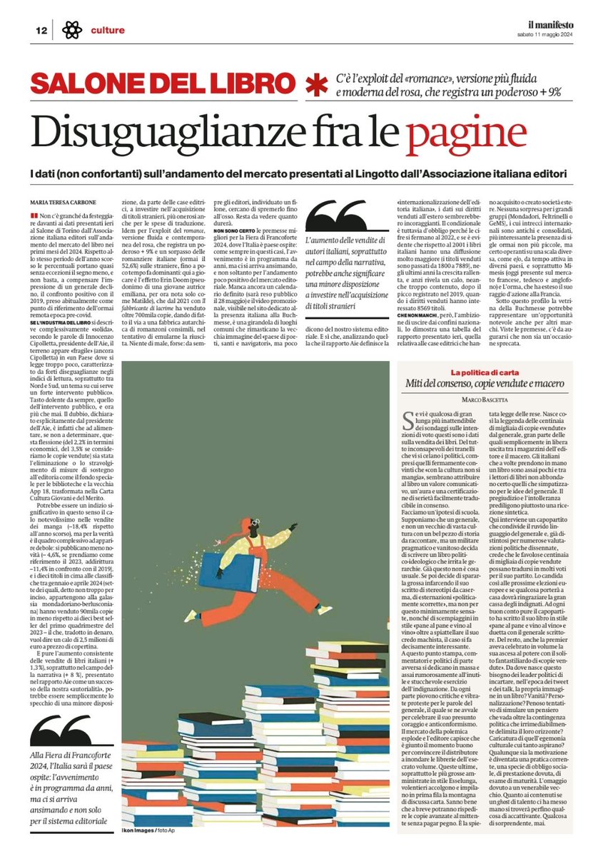 Maria Teresa Carbone (@mtcarbone) on Twitter photo L'editoria italiana si fa un selfie a Torino, aspettando la vetrina della Buchmesse. Ma le facce non sono molto allegre.
Oggi <a href="/ilmanifesto/">il manifesto</a>
ilmanifesto.it/disuguaglianze… L'editoria italiana si fa un selfie a Torino, aspettando la vetrina della Buchmesse. Ma le facce non sono molto allegre.
Oggi <a href="/ilmanifesto/">il manifesto</a>
ilmanifesto.it/disuguaglianze…