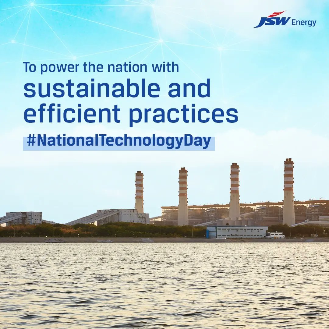 On this National Technology Day, let’s celebrate the power of clean technology for a greener tomorrow. #NationalTechnologyDay #ZeroEmissionsFuture #ClimateTechSolutions #JSWEnergy