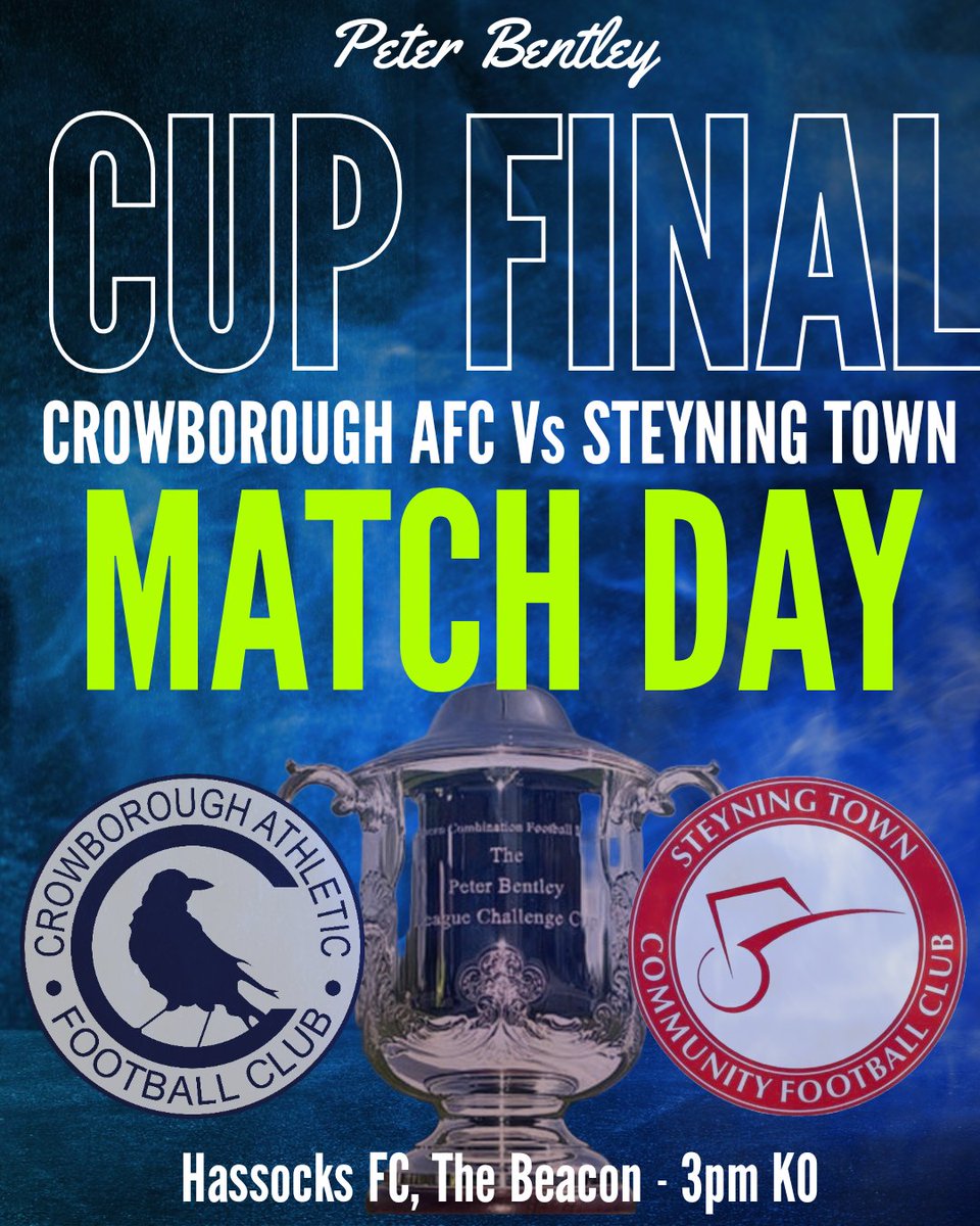 #COYC #CAFC #lastlastgame #cupfinal @TheSCFL 📍 Hassocks FC, The Beacon, Brighton Rd, BN6 9LY 📅 11th May 2024 ⏰️ 3pm KO 🏆 Peter Bentley Cup 🎫 Adult £8, Cons £4, U16 free