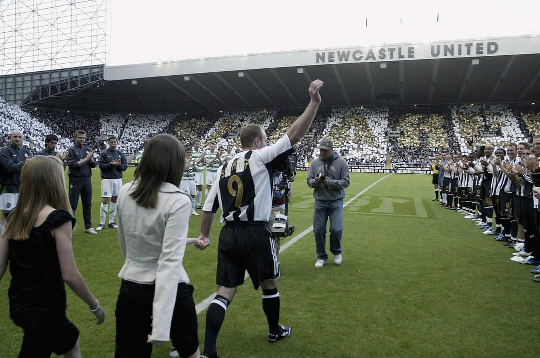 On this day in #NUFC history back in 2006, Alan Shearer's testimonial match against Celtic took place at St James Park. The game finished 3-2 with Alan Shearer himself scoring the winning goal in stoppage time from the penalty spot. 'You're not just a sheet metal worker's son…