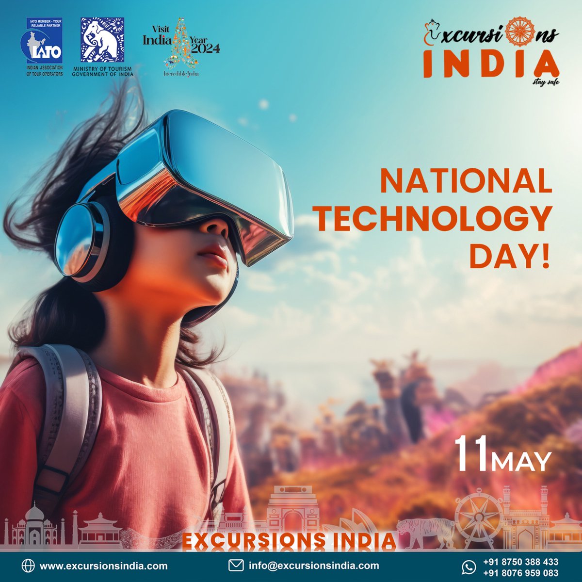 With every innovation, let's celebrate the future of India'
National Technology Day!
#excursions #excursionsindia #tours #indiatouristplaces #tourism #TechnologyDay #worldtechnologyday #technologysolutions #technologytheses #technologyinnovation #technologychallenges
