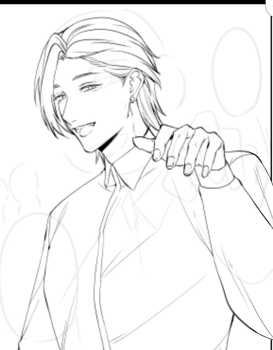 ヒロトほぼ一年ぶりに描いてる!こういうチャラ系もすきだ〜 