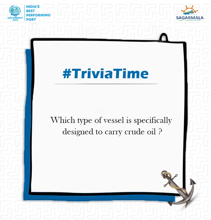 Let's see who gets this trivia first! Comment below with your answers! 
.
.
#JNPA #trivia #maritime #shipping #waterways #exim #vessels
