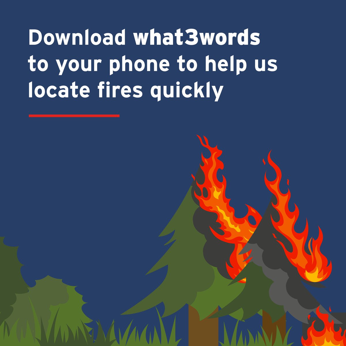 🔥 If you are heading out today to enjoy our beautiful countryside across Hampshire and the Isle of Wight, download what3words to your phone. Find out more 👉 bit.ly/HIWFRSWildfire… 🌳