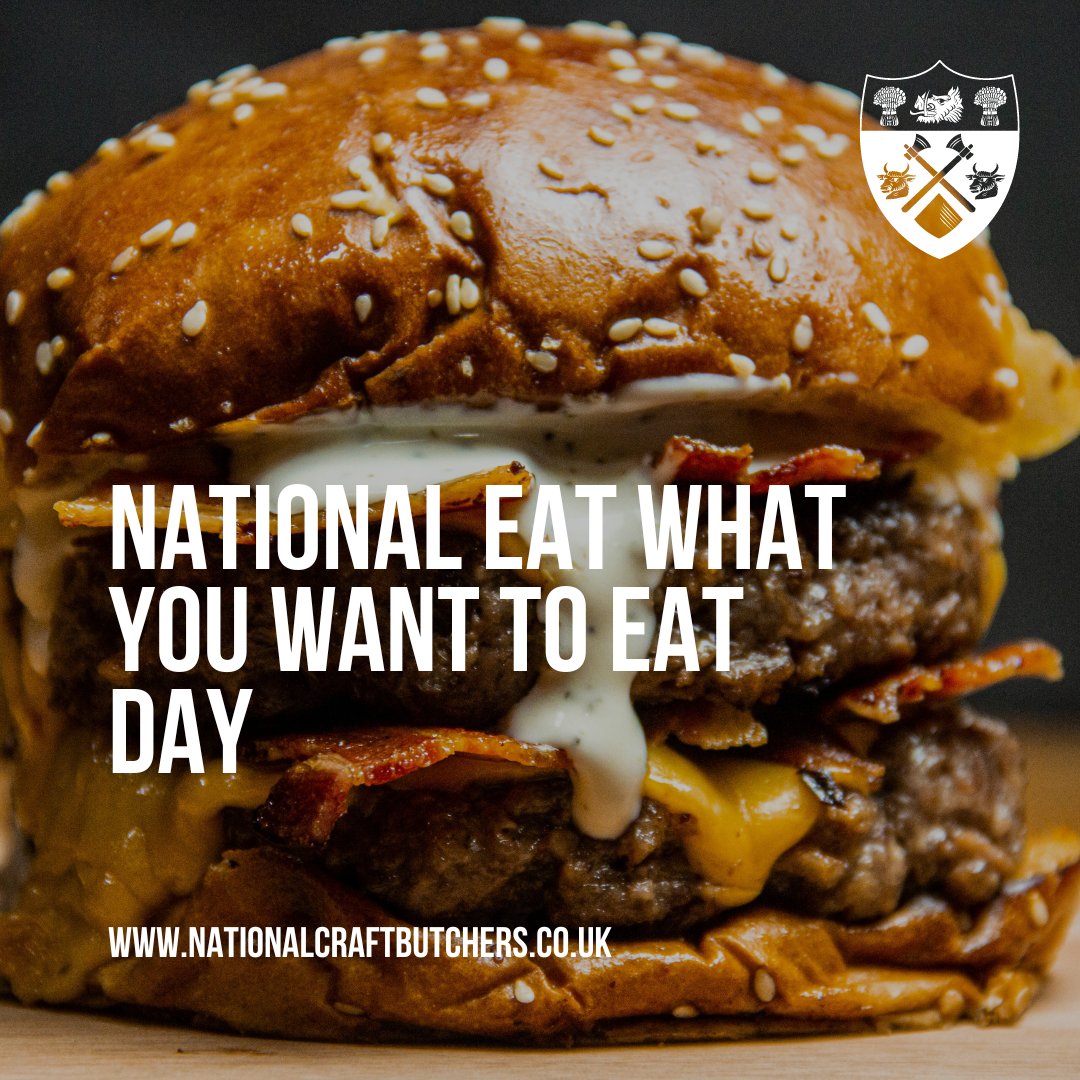 Today is National eat what you want to eat day! Make sure whatever you eat, has some tasty meat on your plate. 👉 Find your local craft butcher: nationalcraftbutchers.co.uk/member-directo… #NationalCraftButchers #NCB #CraftButchers #Butchers #ButchersLife #LocalButcher #EatWhatYouWantDay