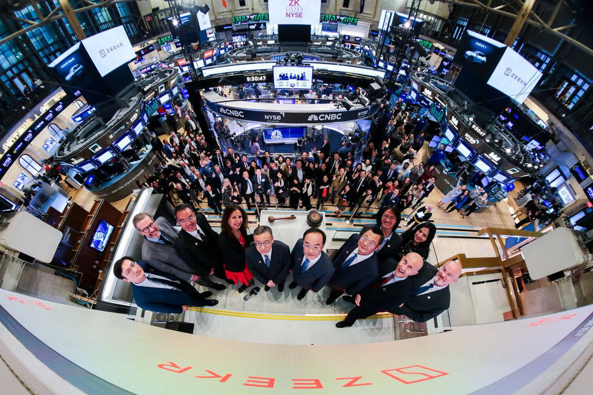 Moments from Zeekr's launch on NYSE. #ZK