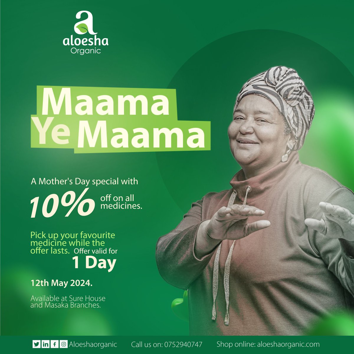 Good morning. We have a Mother's Day special planned for tomorrow. It's a discount on all medicines. Take advantage while the offer lasts. 🤗 #herbalife