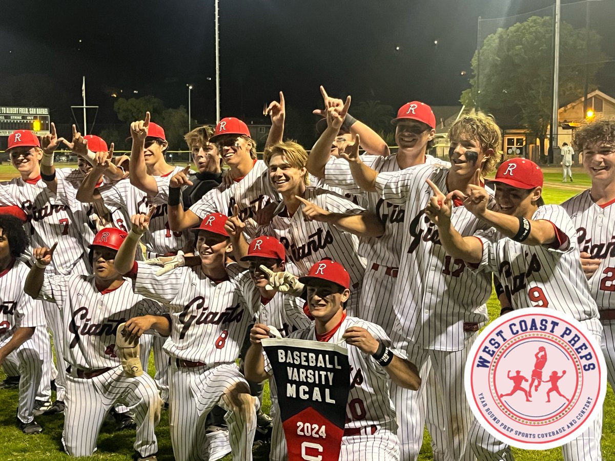 'These guys just find a way.' Redwood cemented its MCAL supremacy on Friday, winning an eight inning thriller that featured six lead changes, a balked in run, and one of the most bizarre premature celebration scenes you'll ever see. Read: westcoastpreps.com/redwood-wins-e…