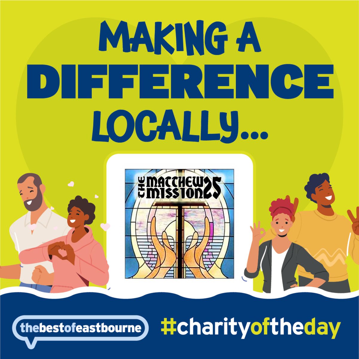 🤝 Making a difference locally 💙 Please show your support for The Matthew 25 Mission, you can find out more about this local charity in our Community Guide bit.ly/3SqBpG1 #BestOfEastbourne #CharityOfTheDay #EastbourneCharity #EBcharity #EastbourneVolunteer