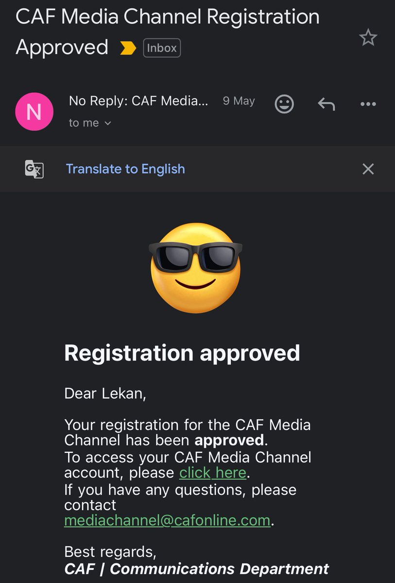 CAF accredited 😎
Nice start to the weekend.

Uyo and other places up next.