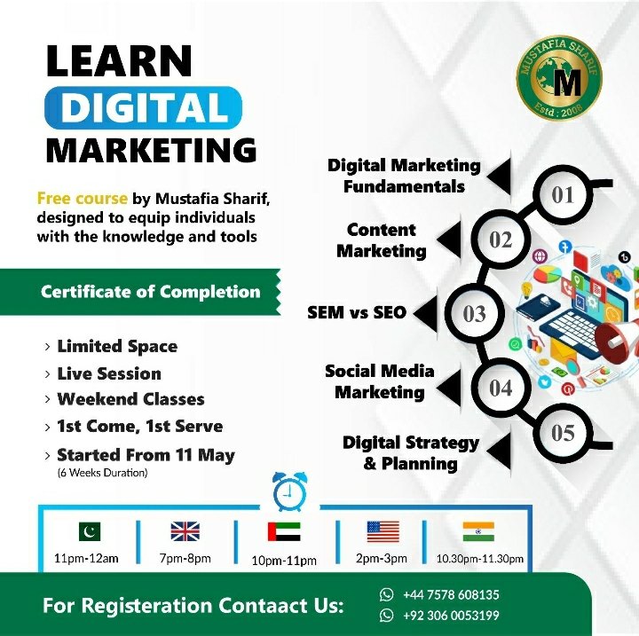 The wait is over. Don't miss out! Our digital marketing course is starting in an hour!

#DigitalMarketing #SkillBuilding #YouthEmpowermentProgram #digitalmarketing2024 #freecourses #OnlineLearning #SkillBuilding #digitalskillstraining #Empowerment #WeekendClasses