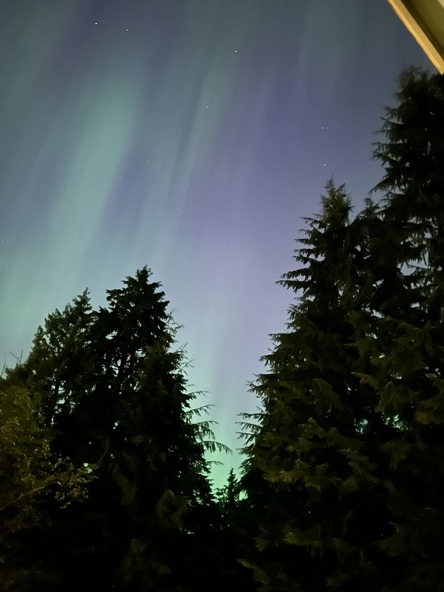 So cool. Over the water in #PortMoody #Auroraborealis #NorthernLights 🔮