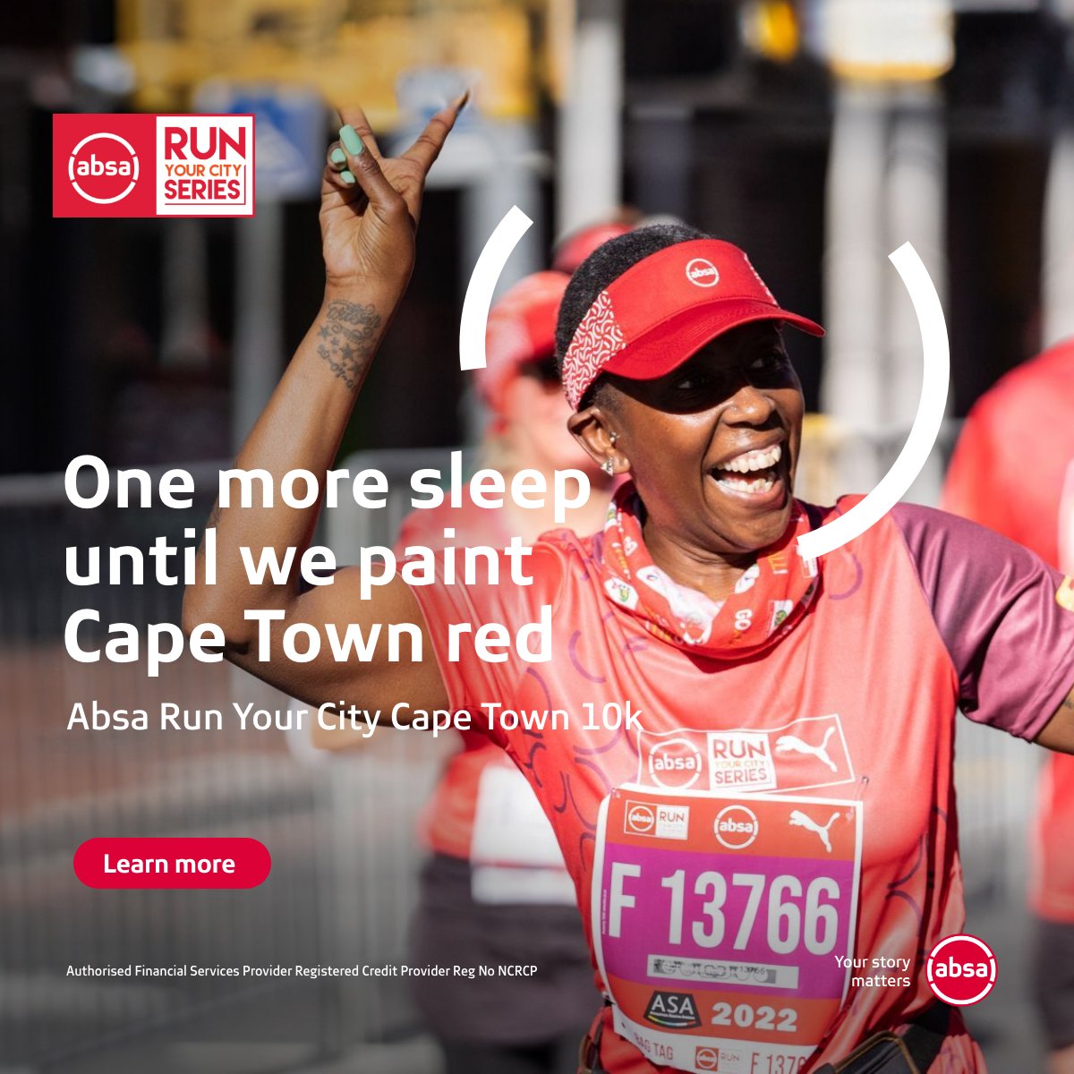 One more day until the Absa Run Your City Cape Town 10k! Tomorrow's about leaving your mark on the streets, pushing your limits and writing your story. Join us on Strava for updates. #AbsaRunYourCity #CapeTown10k #YourStoryMatters 🔗 bit.ly/4ahn4kZ