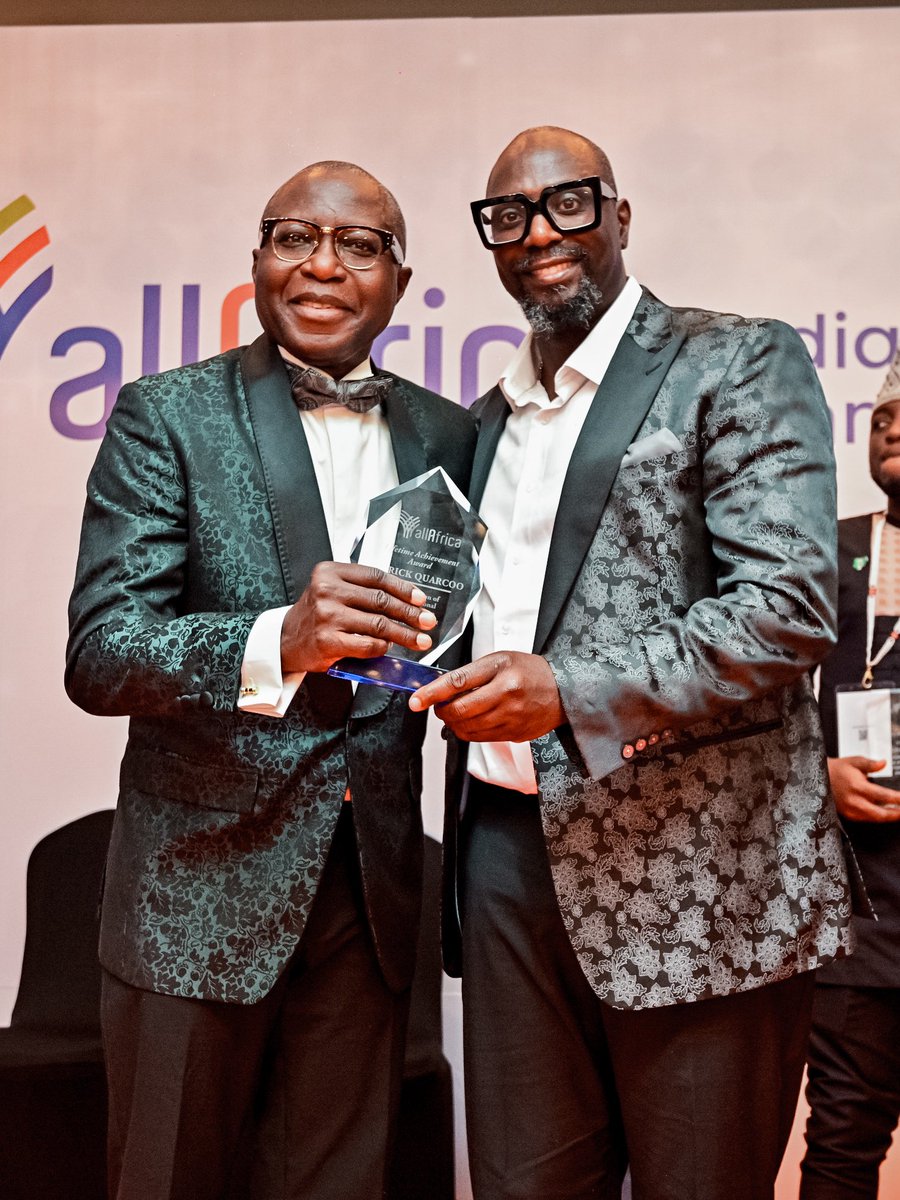 .@RadioAfricaKE CEO Patrick Quarcoo awarded a Lifetime Achievement Award, by the AllAfrica Media Leaders’ Summit. “For everybody who joins my organisation I tell them that we must create incredible media products that change countries.” Quarcoo said.