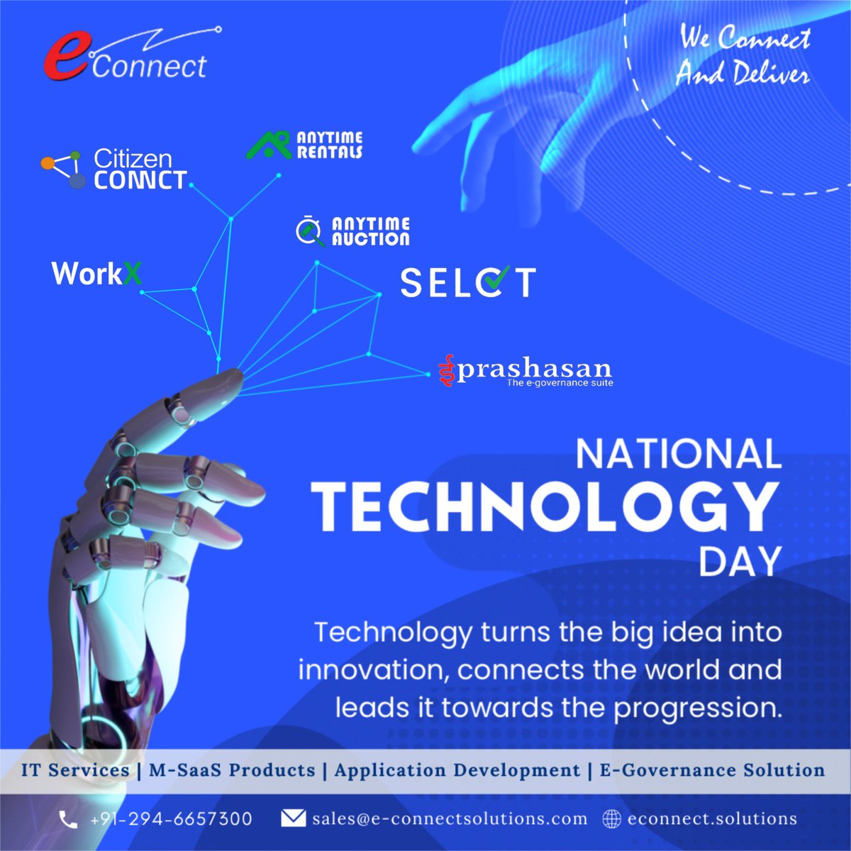 ESPLRajasthan's tweet photo. Happy National Technology Day 2024! 
This year's theme, "School to Startups - Inspiring Young Minds to Innovate," honors the brilliant minds shaping our technological landscape.
Together, let's continue to push boundaries, spark creativity, and shape the future of technology! https://t.co/GwABfho4kG