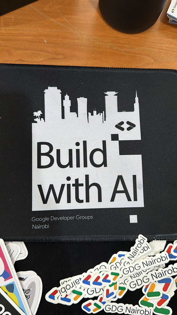 Attention attention ! Headed to the @GDG_Nairobi #BuildWithAI hackathon ? We are at the Microsoft auditorium at Sir Thomas Building . @Gemini @googledevs