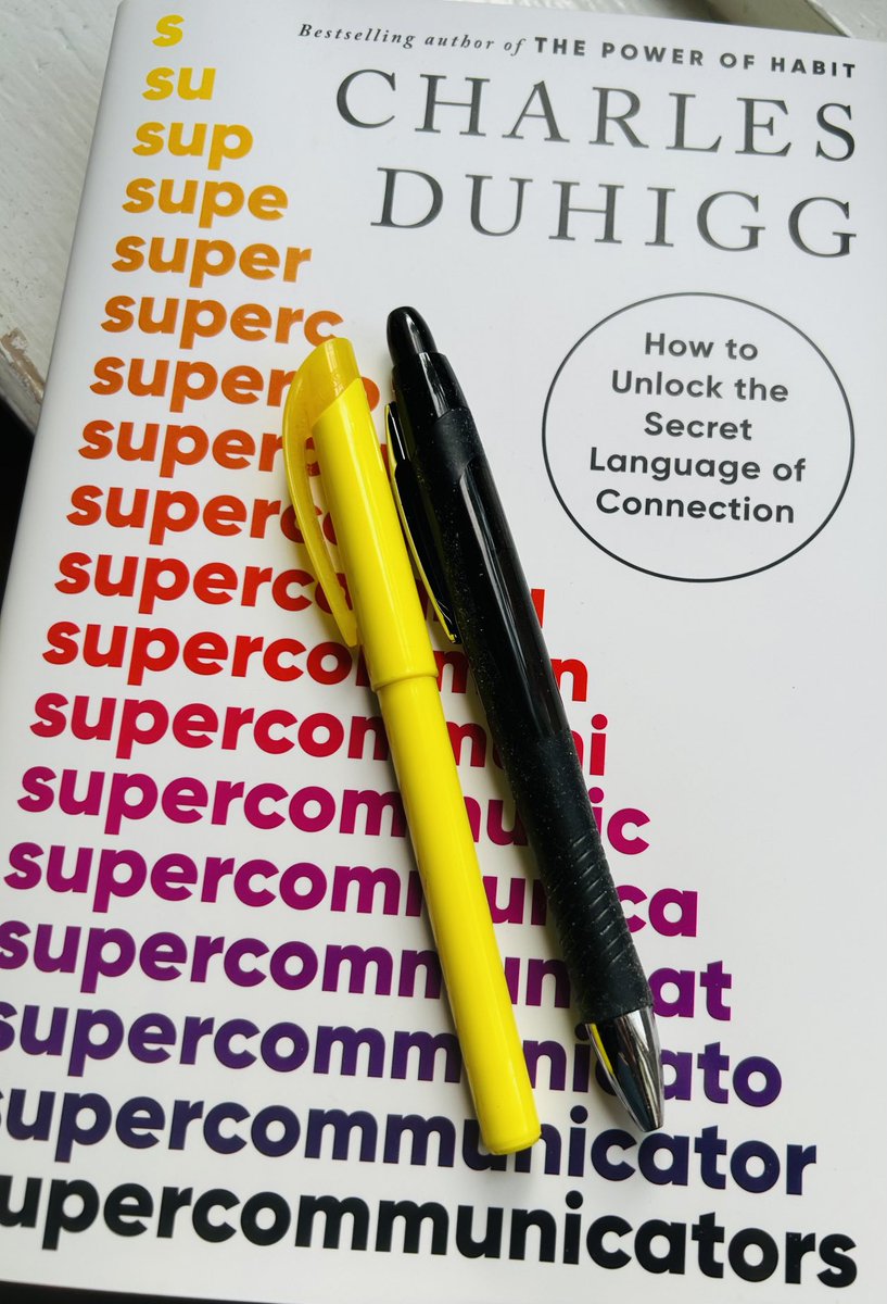 I’ve got my tools and ready to dig into the new one by ⁦@cduhigg⁩. #Supercommunicators