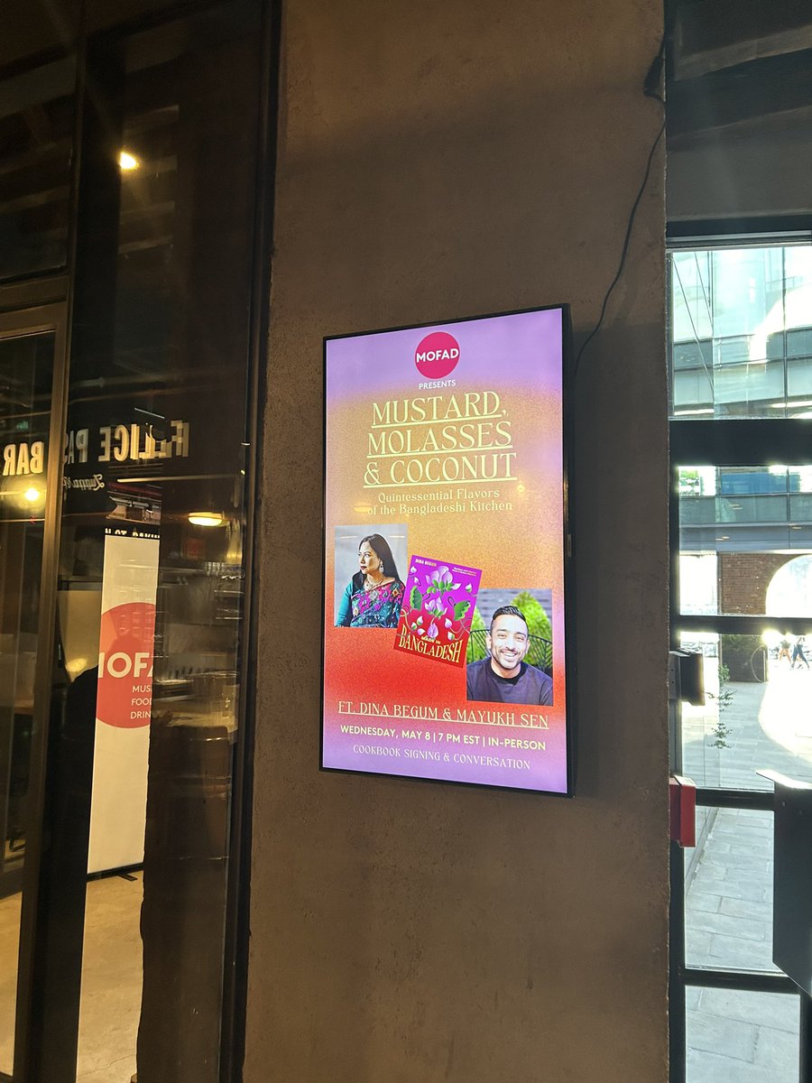 Dina Begum (@dinasfoodstory) on Twitter photo A few snaps from my programme at <a href="/mofad/">Museum of Food and Drink</a> in New York. Had a great conversation with my friend & brilliant writer <a href="/senatormayukh/">Mayukh Sen</a> about #madeinbangladesh & Bangladeshi food. A few snaps from my programme at <a href="/mofad/">Museum of Food and Drink</a> in New York. Had a great conversation with my friend & brilliant writer <a href="/senatormayukh/">Mayukh Sen</a> about #madeinbangladesh & Bangladeshi food.