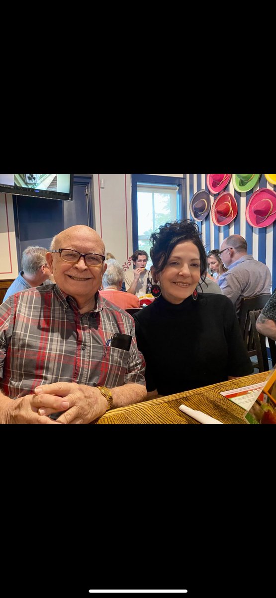 With my daddy eating Mexican.  Think this is a bad hair day? You should have seen me yesterday in the rain! 🤣🤣🤣🤣
#UGA2024