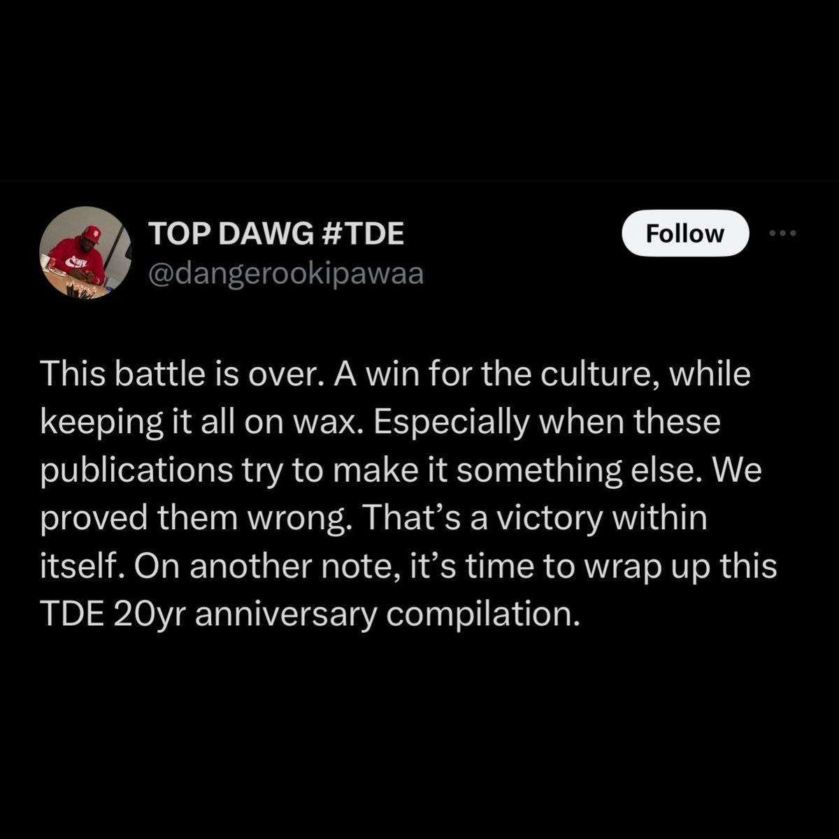 Top Dawg says the Kendrick and Drake battle is over‼️👀