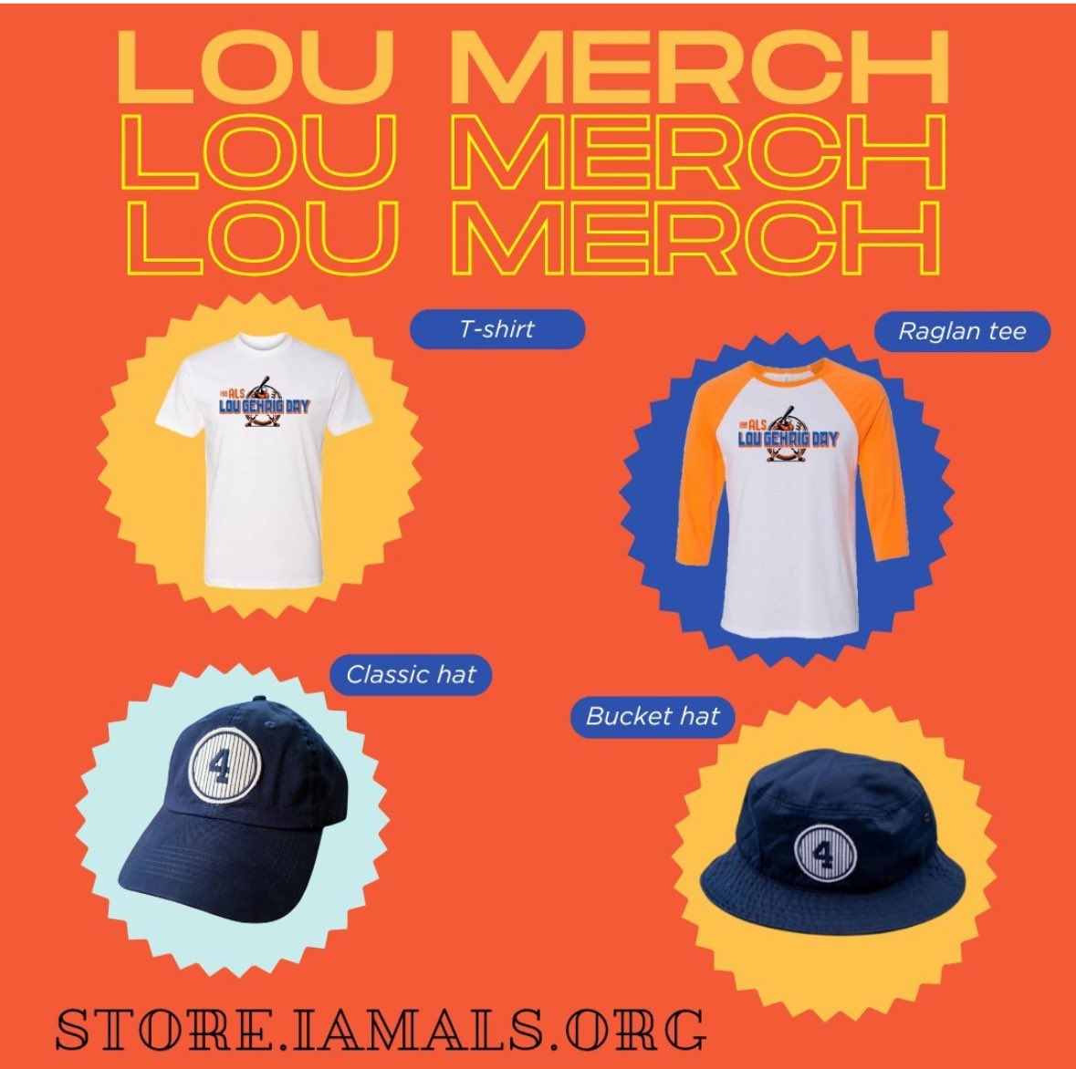 LG4HAT's tweet photo. Preorders are now open for Lou Gehrig Day 2024 swag!! Place your orders ASAP to guarantee delivery by May 31. Store link in our bio!

https://t.co/RFCCW2aqHY… https://t.co/w1MV0jPYys