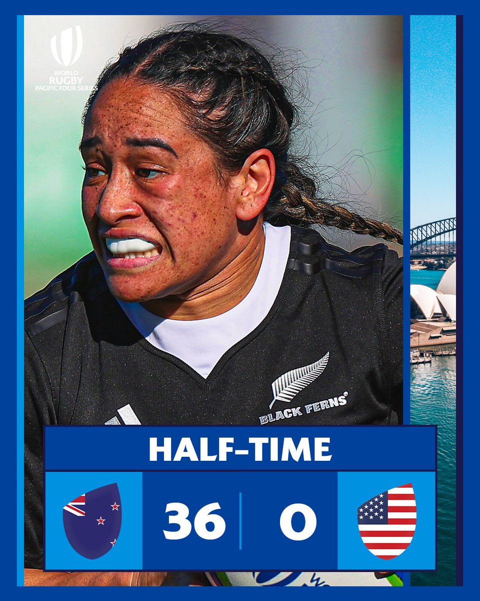 A dominant first-half display from @BlackFerns 👏

#PAC4 | #PacificFourSeries