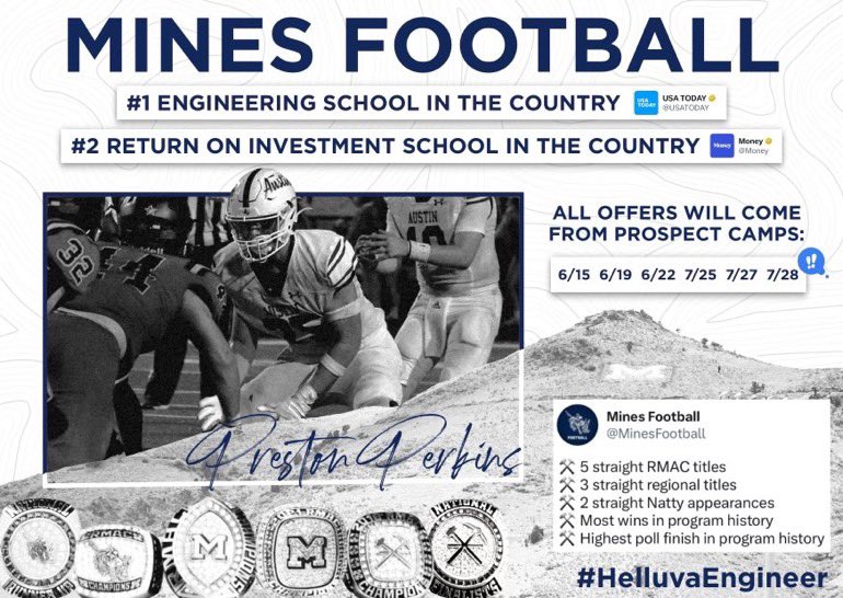 Greatly appreciate the graphic from @MinesFootball, @TimBrandon5 & @coachTthomas6! Loving it and looks sick! @RecruitsCenTex @valley74 @briley93 @AustinMaroonFB @Austin_Football @var_austin