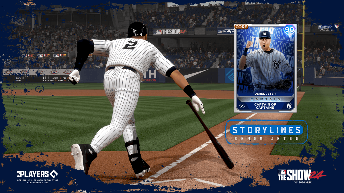 Unlock the Captain of Captains 💎 and it add to your squad by completing the updates to Storylines - Derek Jeter in #MLBTheShow 24 the man himself tells the stories then you play through those same Moments. #UnlockGreatness