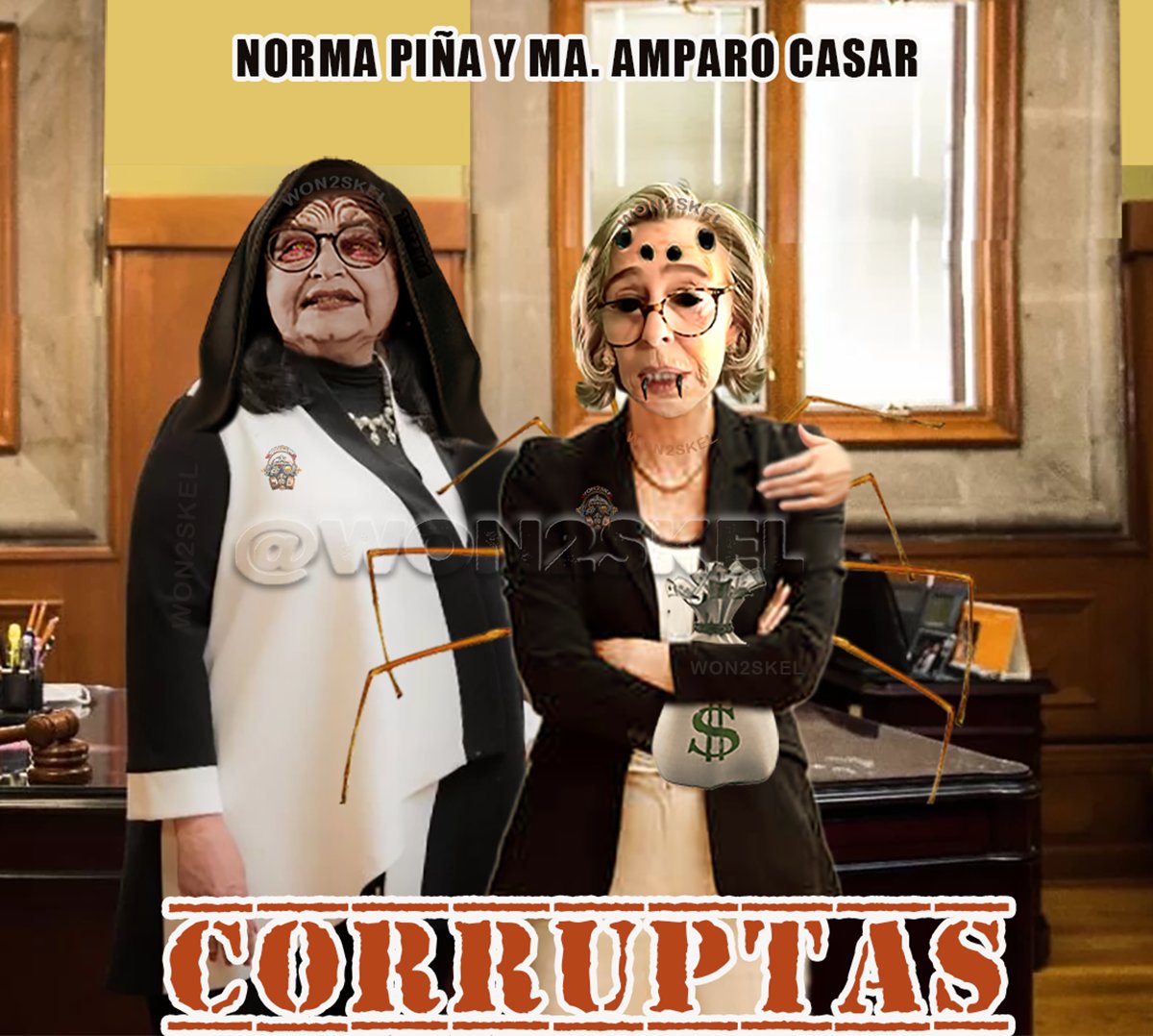 💥BOMBA 🤦‍♂️🗣️📢De nuevo lo hace, la corrupta ministra Norma Piña de la SCJN #SCJNCorrupta ORDENA este mes regresar la Pensión millonaria a la Cínica y CORRUPTA #ViudaNegra María Aparo Casar #AmparoCasarCorrupta. Pobrecita viuda y sus millonarios juniors!!😭