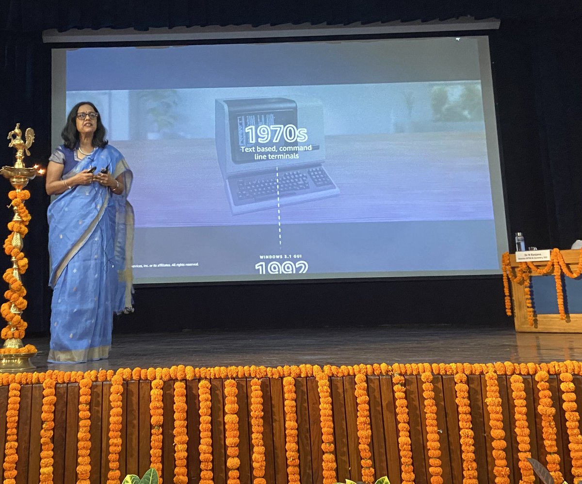Great honour for a nominal engineer like me to be keynote speaker at National Technology Day of Atmanirbhar Mecca, DRDO, yesterday among the very cream of our Science and Technology, happy listening to Ms. Shalini Kapoor of AWS on AI, thanks Dr. Ranjana & Gr. Cap. Manoj Pandey🙏
