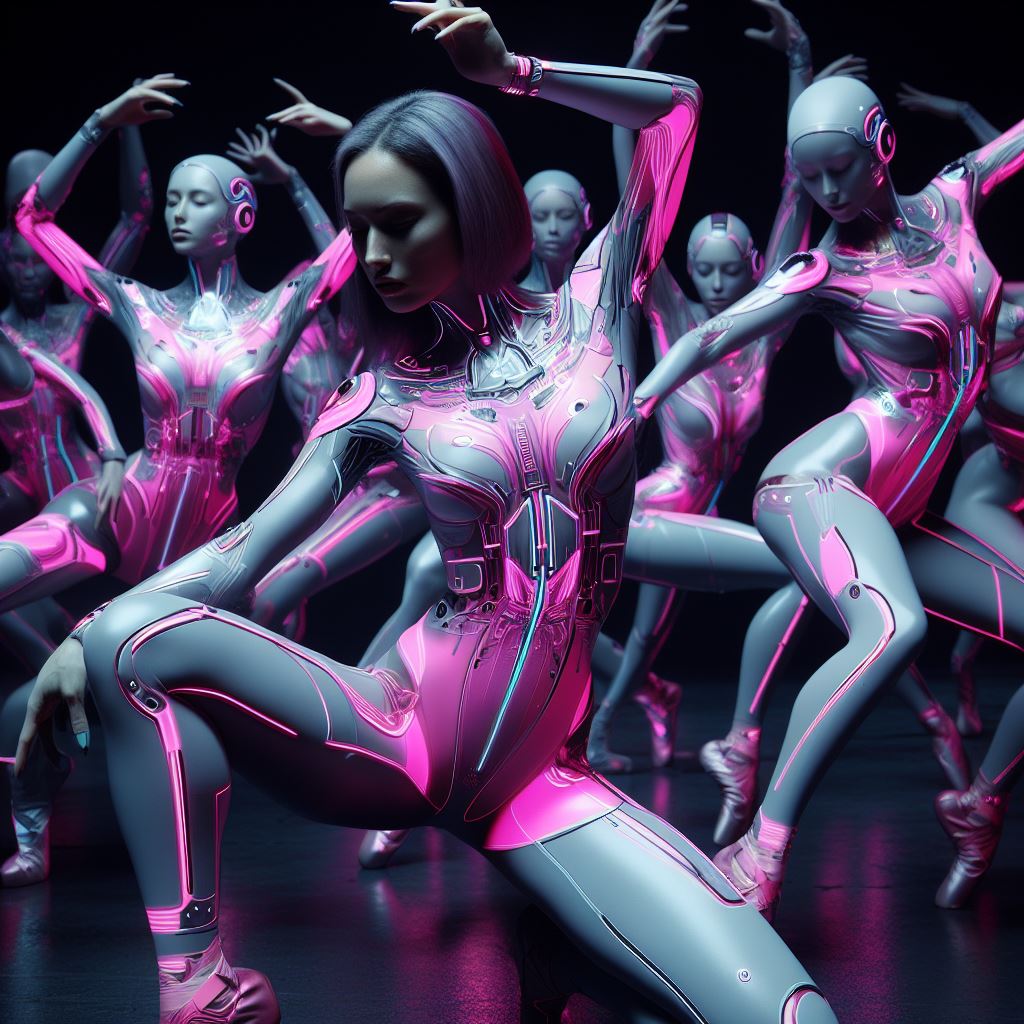 Pink dance art