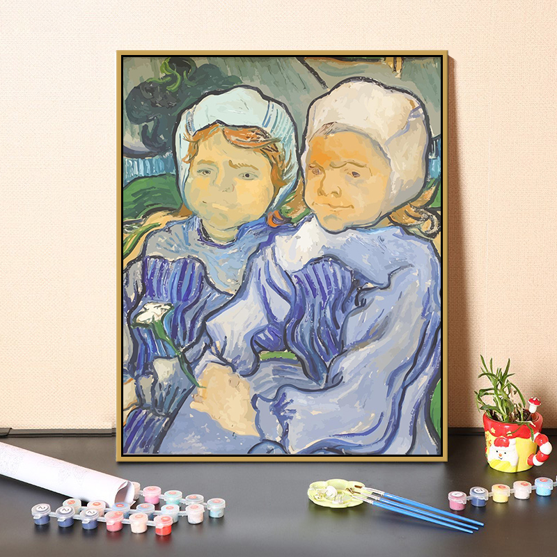 The portraits of characters in Van Gogh's works,you can color against the numbers. #vangogh #portrait #numberpainting #digitalart #painting #diypainting #homedecor