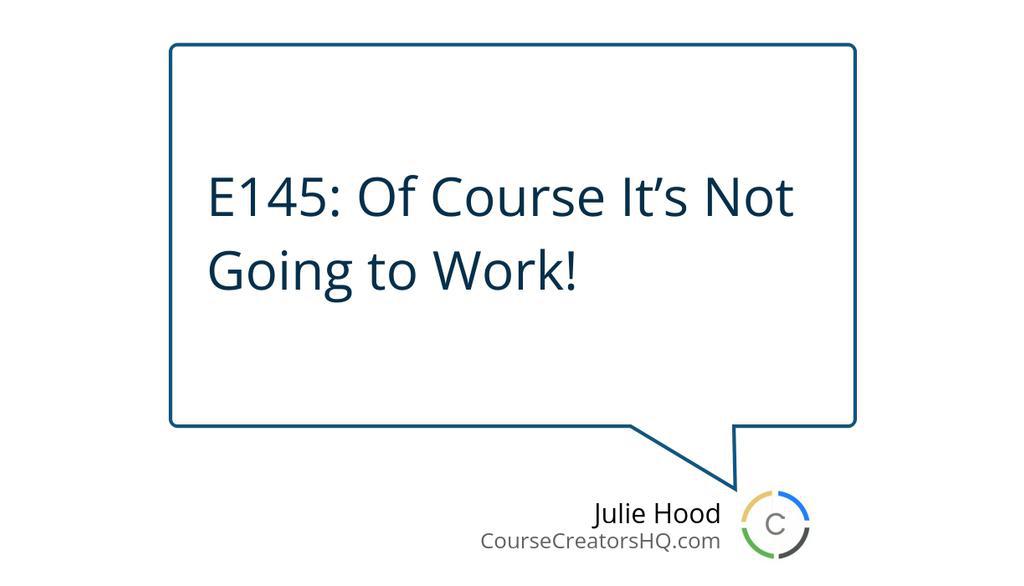 juliehood's tweet image. Does this thought help if you are a perfectionist?

Let me explain 👉 CourseCreatorsHQ.com/145

#LaunchYourCourse #CourseCreatorsHQ #OnlineCourses