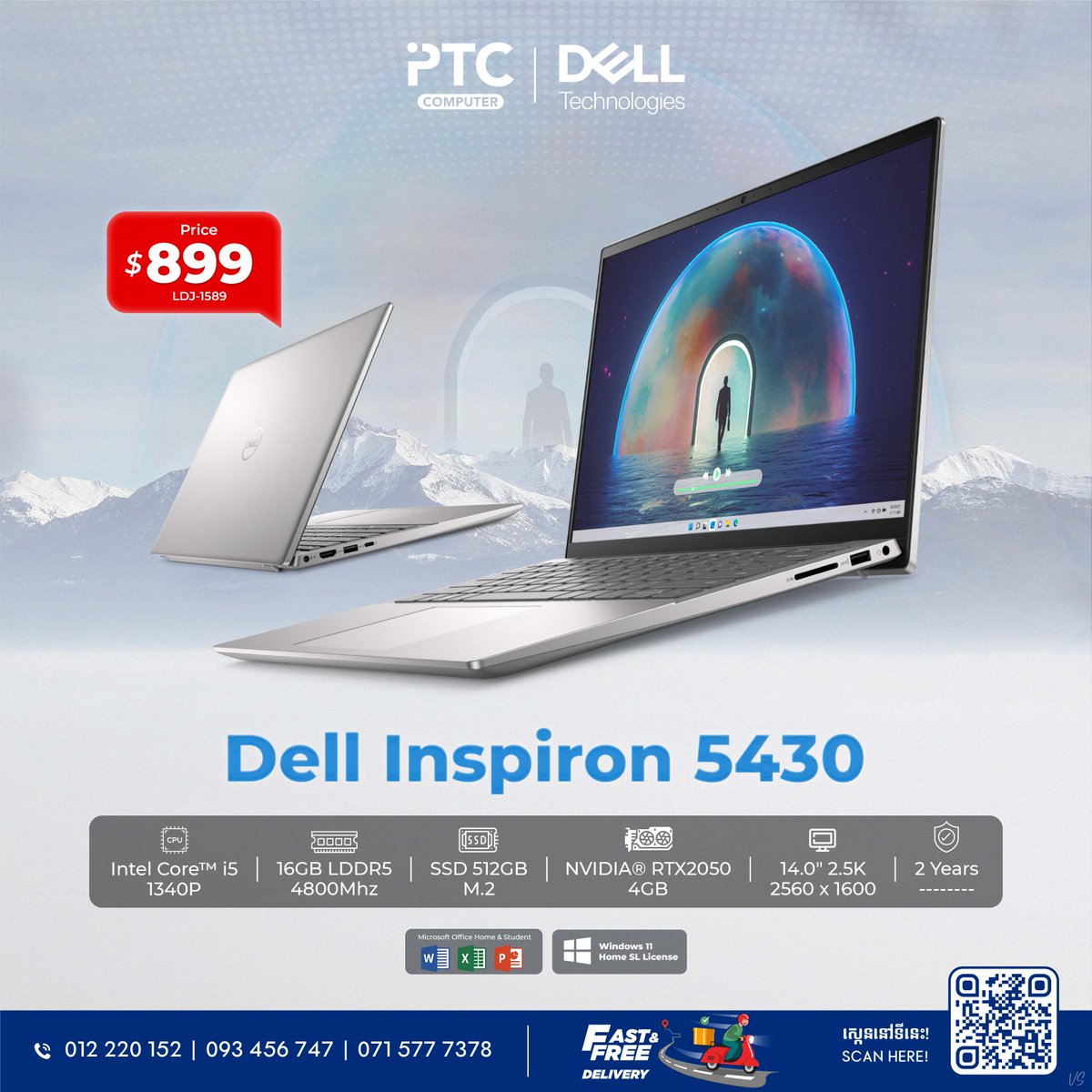 ptccomputerkh's tweet image. DELL Inspiron ដែលមានរាងស្តើង ស្រាល មុខងារ 2in1 សម្រាប់សិស្សរៀន ក៏ដូចការងារស្រាលៗប្រចាំថ្ងៃ សមត្ថភាពសម្លេងខ្លាំង ច្បាស់ល្អ 🤩
- ptc-computer.com.kh/ptc-computer

#ptccomputer