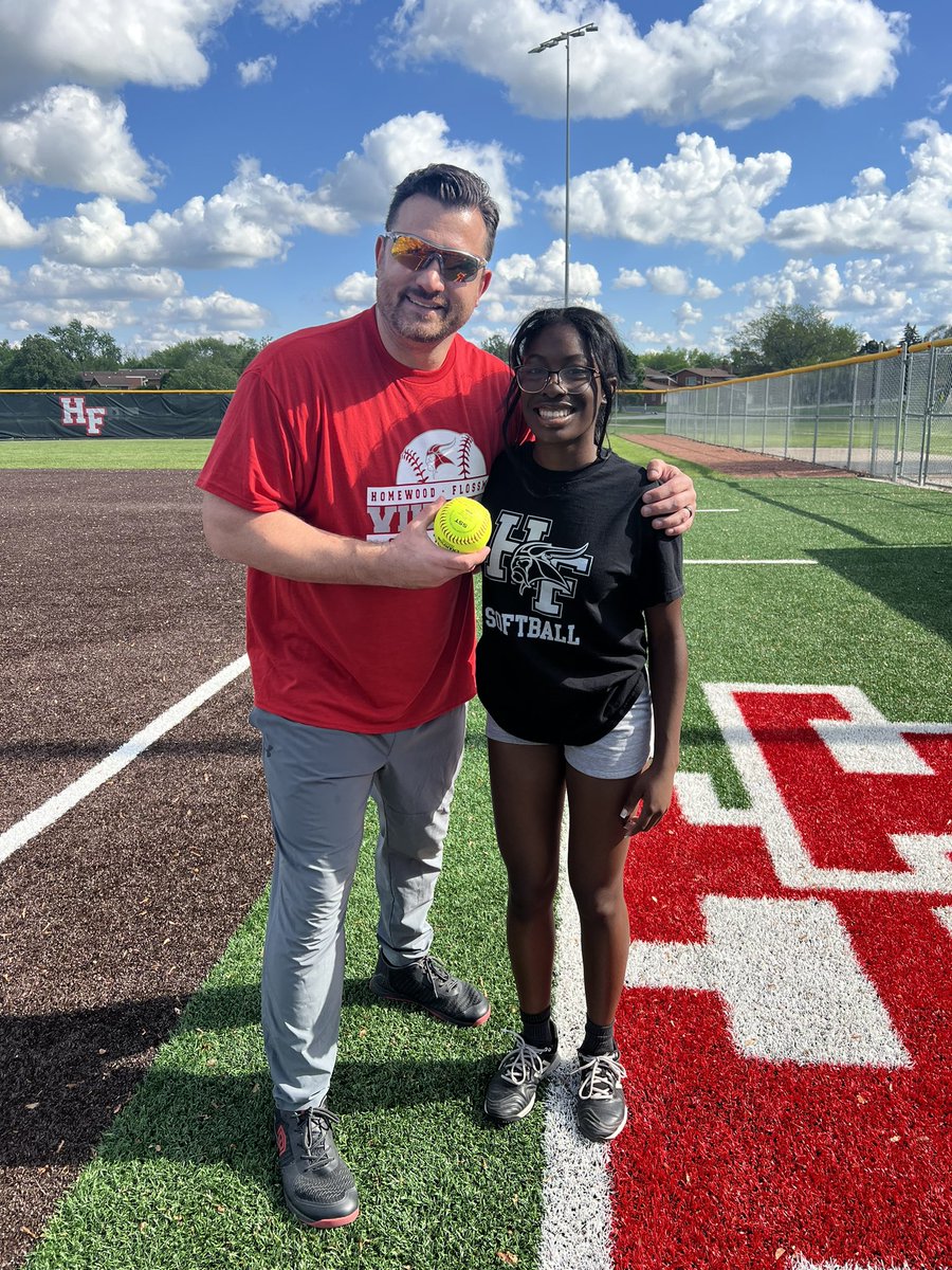 Extremely thankful and honored to be apart of @HF_Vikings_SB Teacher 🥎 Game by @purchastoni2 ❤️ ⬜️🟥