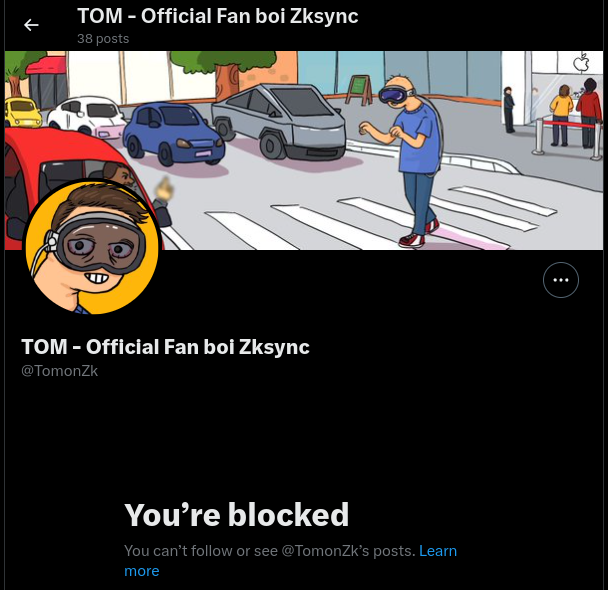 TomcatZK_'s tweet photo. This scam project run by serial memecoin scammer has blocked us.

Do not invest in this scam, there is only one $TOM on @zksync https://t.co/kHLFY2fGkg