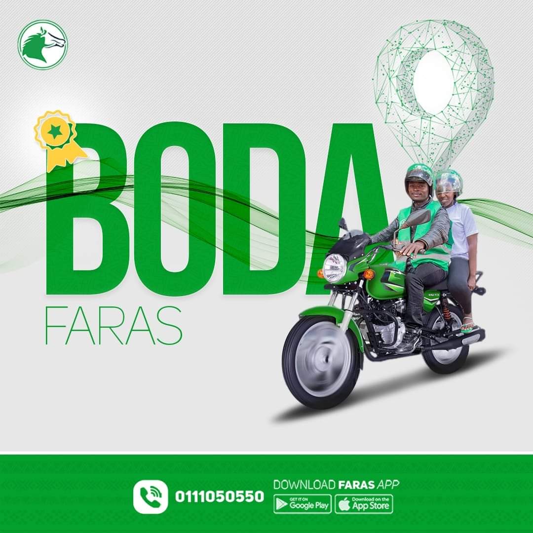 Want to beat Nairobi's notorious traffic jams? @farasKenya Boda is your solution! Book a motorcycle ride within seconds and zip through the streets with ease. Experience convenience like never before! #FarasBodaPays